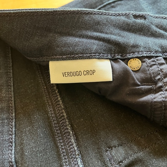 PAIGE 👖Verdugo Crop Skinny Jeans Ladies’ Size 28 Dark Blue Made in USA - Picture 7 of 13